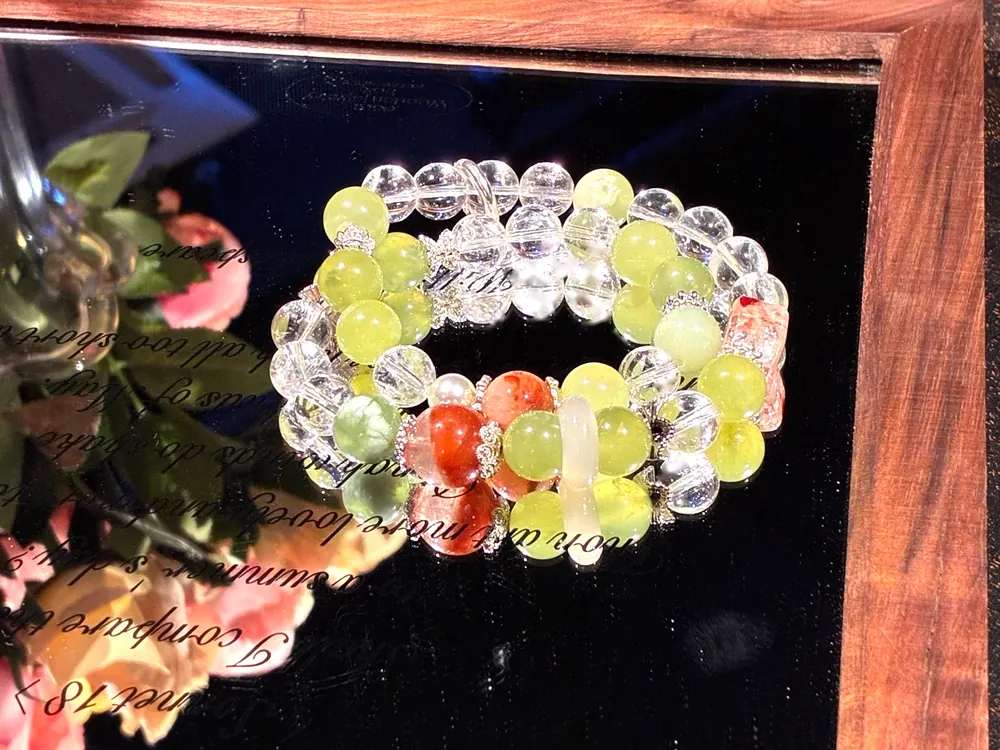 Rhodochrosite Butterfly Bracelet